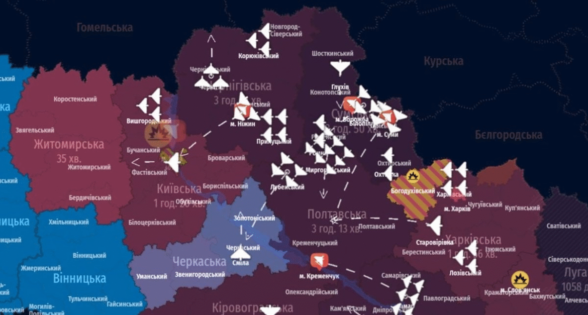 Російські безпілотники атакують Україну: названа траєкторія руху