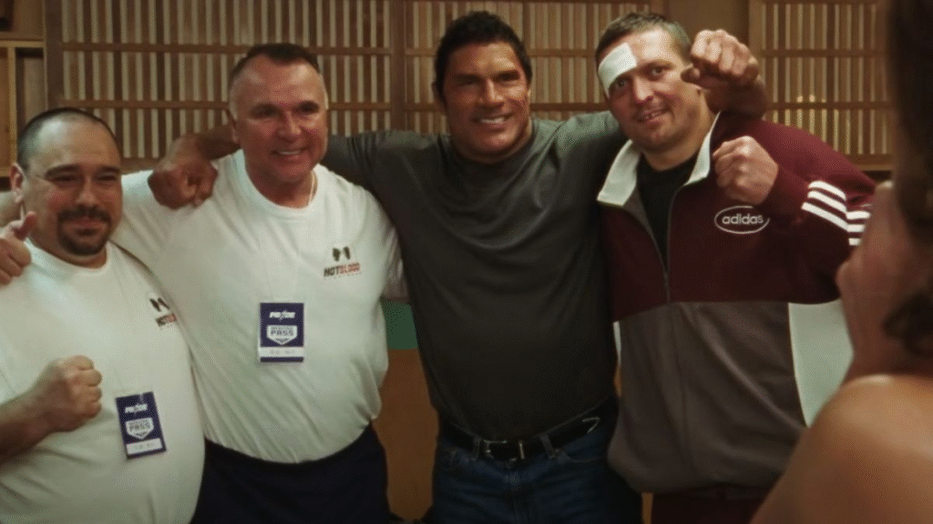 Усик провів справжній спаринг зі "Скелею" на зйомках фільму: Джонсон зізнався, що боявся опинитися в лікарні