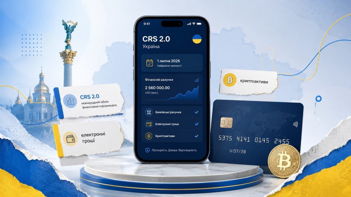 CRS 2.0 в Україні діє з 1 липня 2026 року. Пояснюємо, кого стосується обмін даними, які рахунки, електронні гроші й криптоактиви охоплено та чи потрібна декларація.