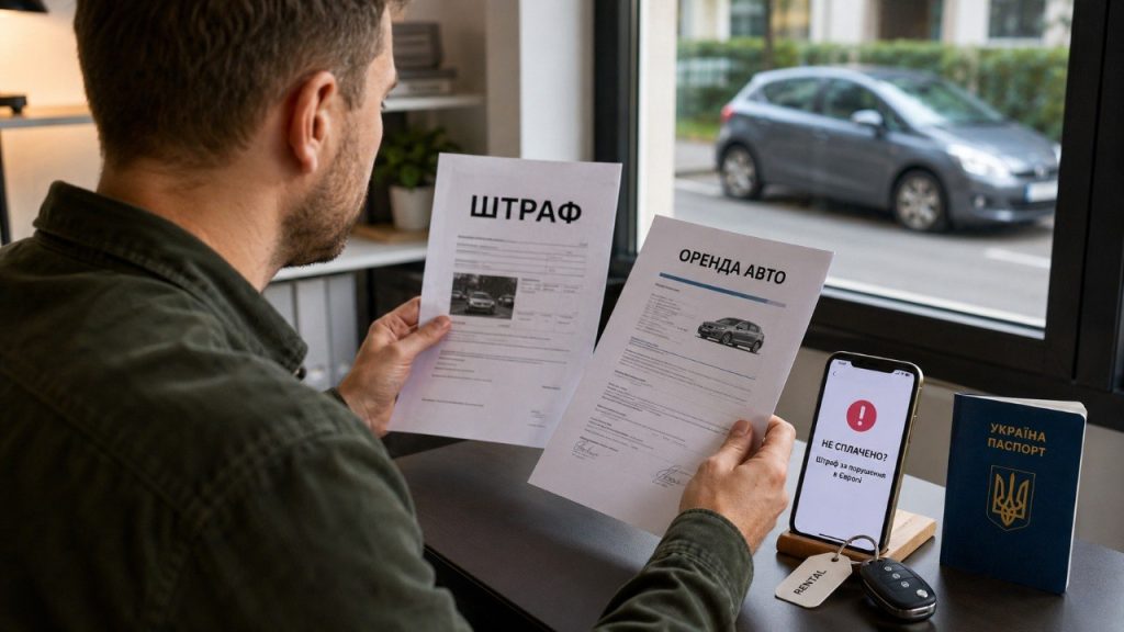 Штраф за орендоване авто за кордоном після повернення в Україну: чи можна не платити