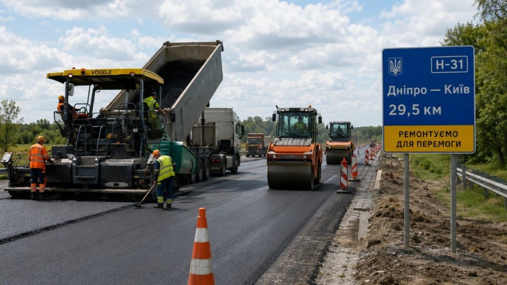 В Україні відновили будівництво траси Дніпро — Київ: що зараз роблять на 29,5 км дороги Н-31