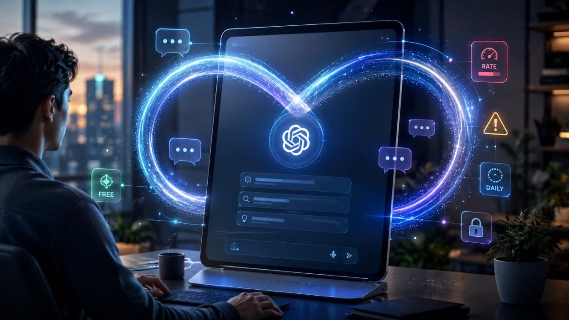 ChatGPT без підписки отримав безлімітні повсякденні текстові чати. Розбираємо, які ліміти OpenAI залишила для файлів, зображень, голосу, GPT, аналізу даних і складніших режимів. Які межі діють зараз.