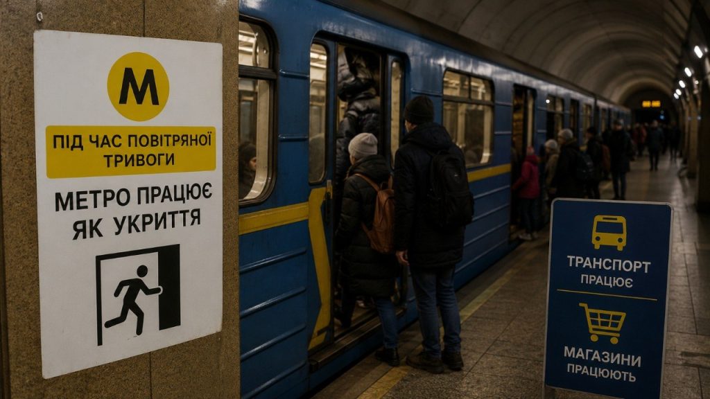Київ змінює правила життя під час довгих тривог: що буде з метро, транспортом і магазинами