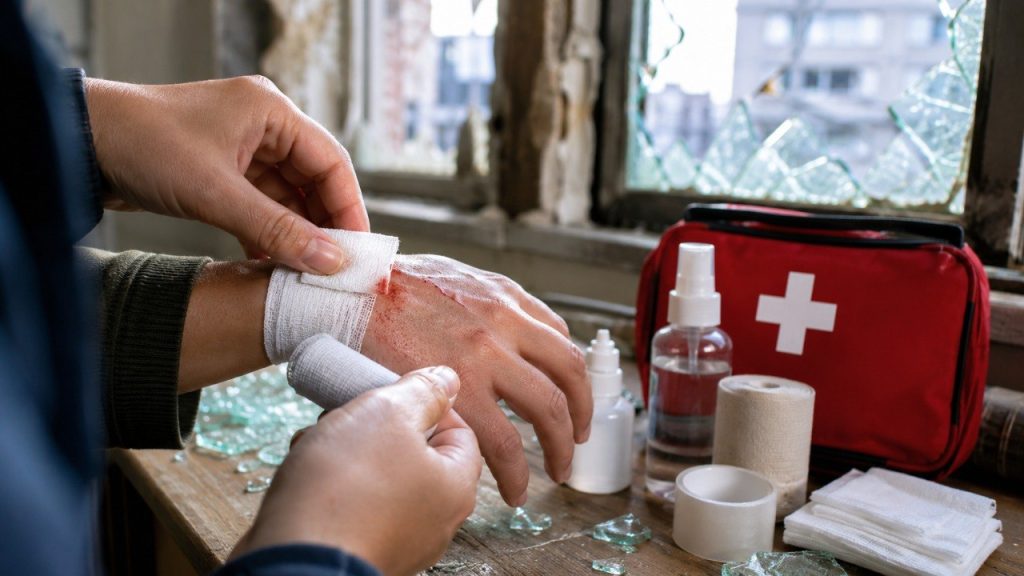Що робити, якщо під час обстрілу людина отримала порізи від розбитого вікна: покрокова перша допомога