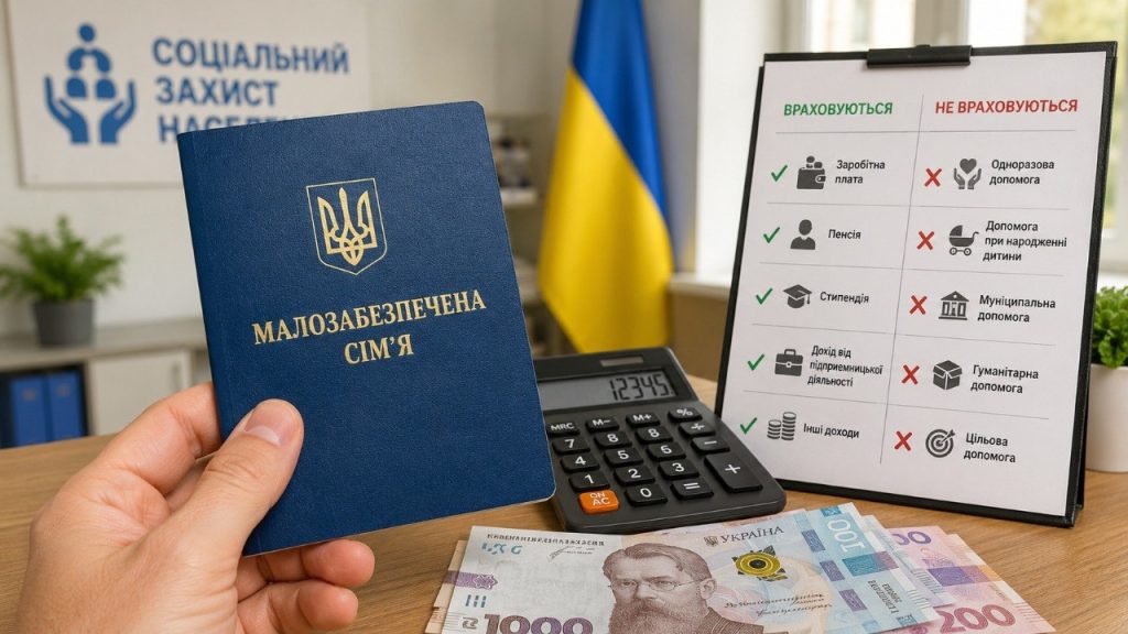 Допомога малозабезпеченій сім’ї: які доходи врахують, а які не включатимуть у 2026 році