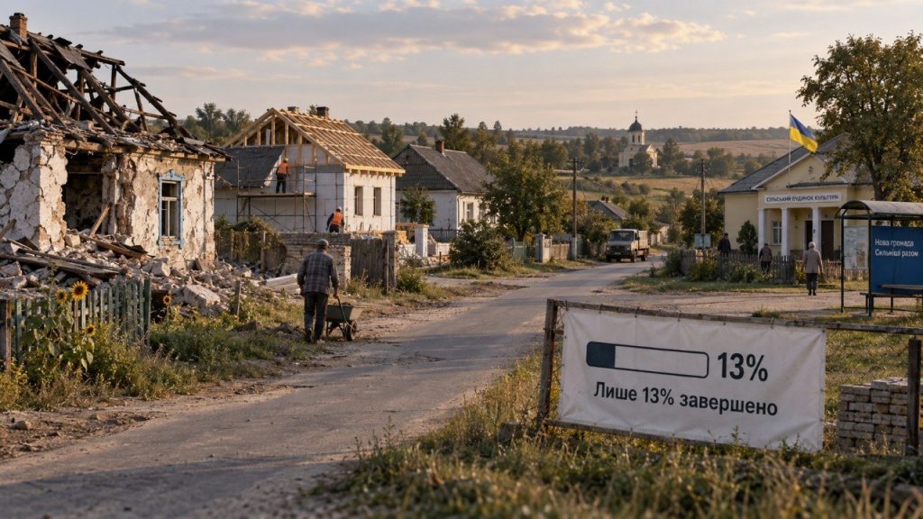 Комплексне відновлення в Україні: за три роки завершили лише 13% запланованих об’єктів