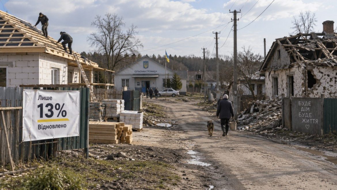 Експеримент із комплексного відновлення завершився: відбудовано лише 80 об’єктів, або близько 13%. Чому проєкт не досяг мети, скільки коштів витратили та що буде далі у 2026 році у п’яти громадах