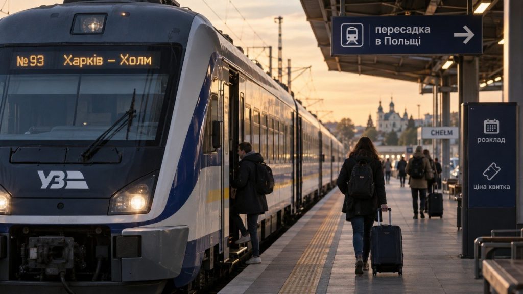 Харків — Холм потяг №93: розклад, ціна квитка і пересадка в Польщі
