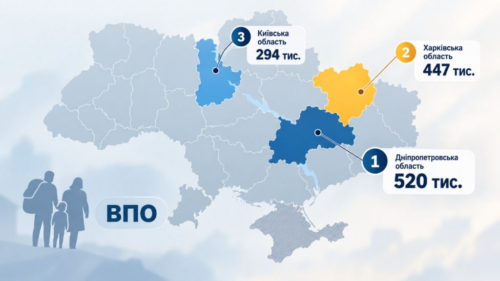 Де в Україні найбільше ВПО: названо три області з найбільшою кількістю переселенців