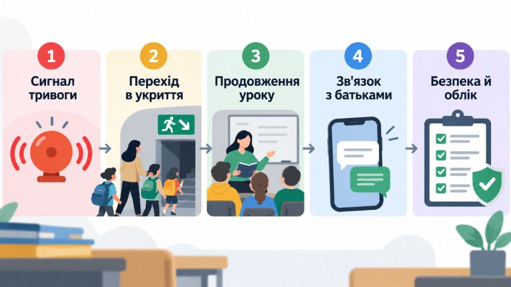 Навчання під час повітряних тривог: коли школа може скоротити уроки та змінити розклад
