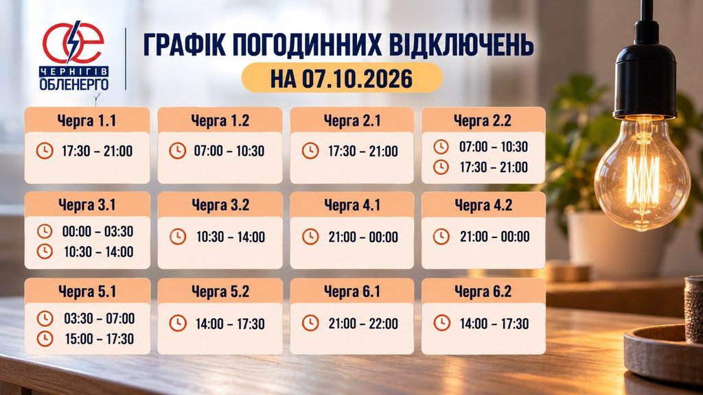 Де не буде світла 7 жовтня: актуальні графіки відключень по областях