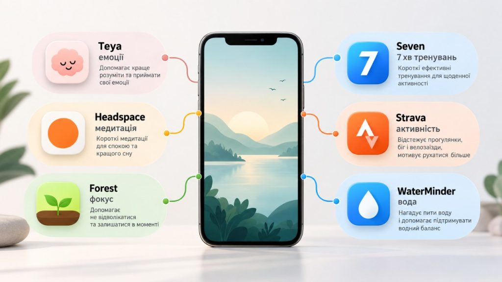 6 корисних мобільних додатків для турботи про себе: від медитацій до тренувань
