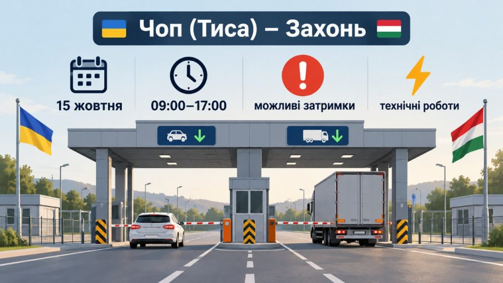 Перетин кордону через «Чоп (Тиса)» ускладниться 15 жовтня: причина і час робіт