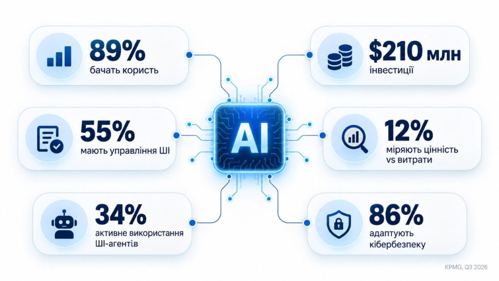 89% компаній уже отримують користь від ШІ: скільки бізнес готовий інвестувати у 2026 році
